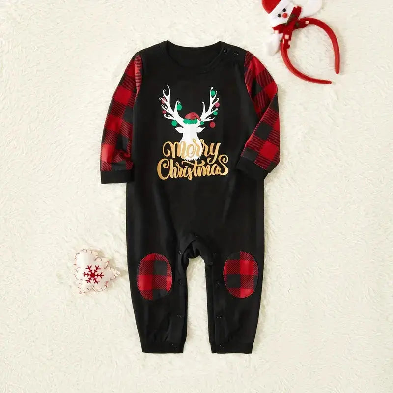 Family Christmas Pajamas set – Reindeer and Red Plaid Daily Delight